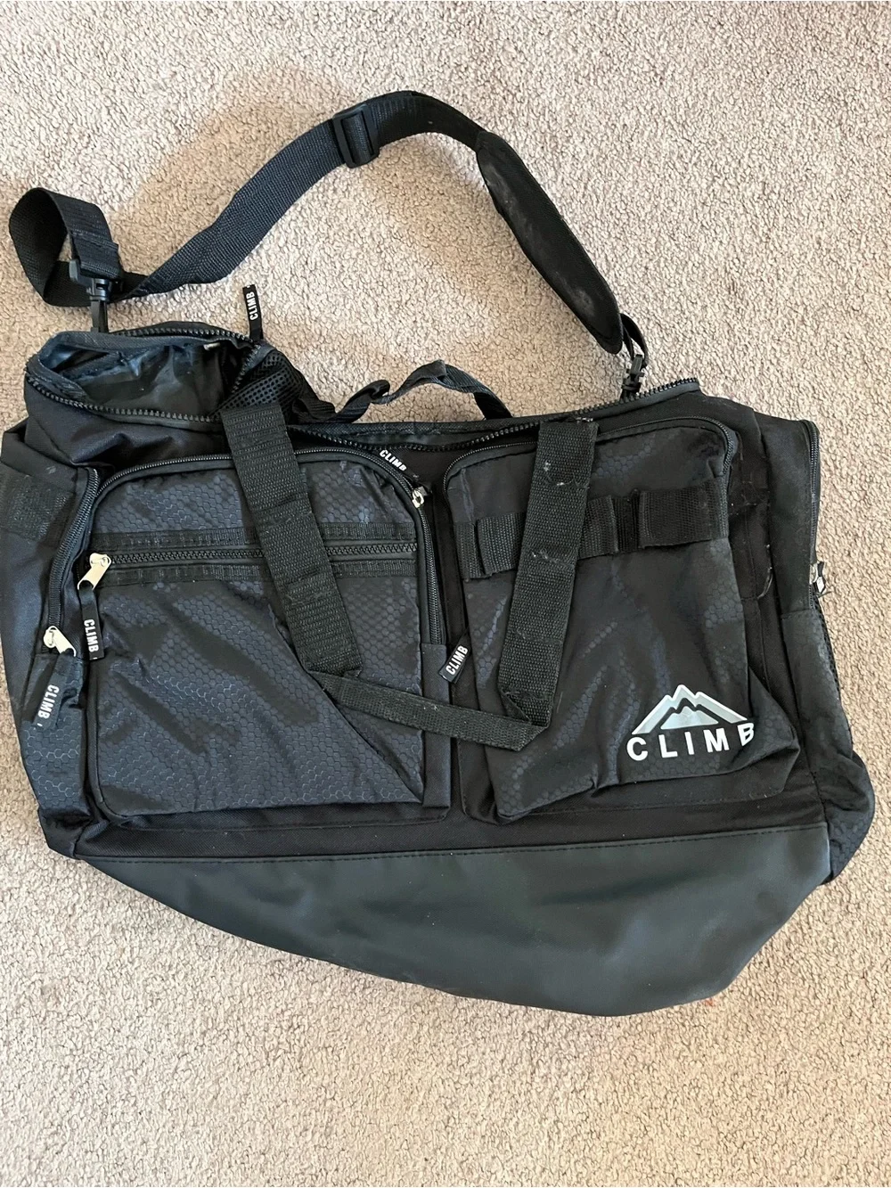 Black Men's Utility Shoulder Bag